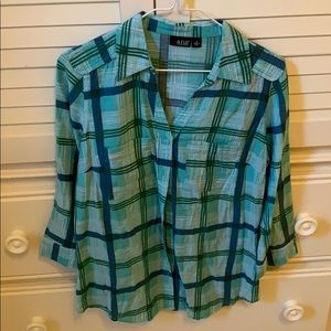 Light blue button down